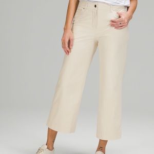 Lululemon City Sleek Wide Leg Pants in White Opal